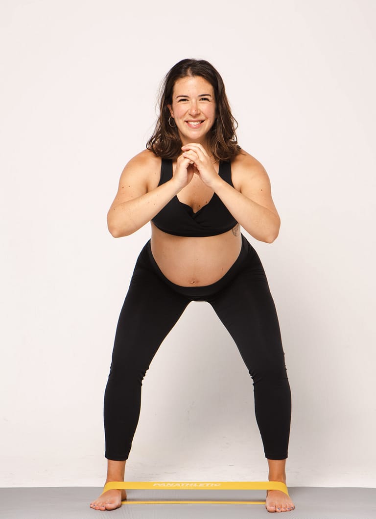 caterina gornes ejercicio durante el embarazo banda elástica