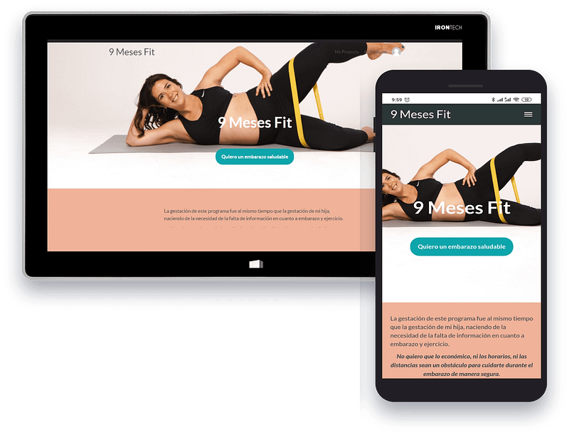 curso online - 9 meses fit - tablet y movil